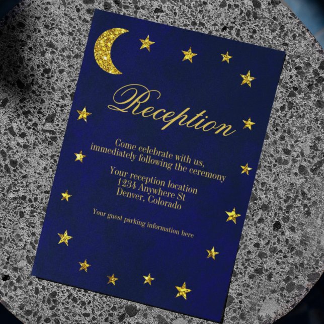 Celestial Night Sky Wedding Reception Enclosure Card (Creator Uploaded)