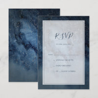 Celestial Night Sky | With Frame RSVP Card