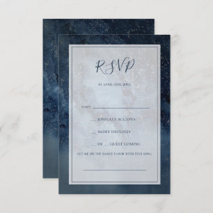 Celestial Night Sky With Frame Song Request RSVP Card