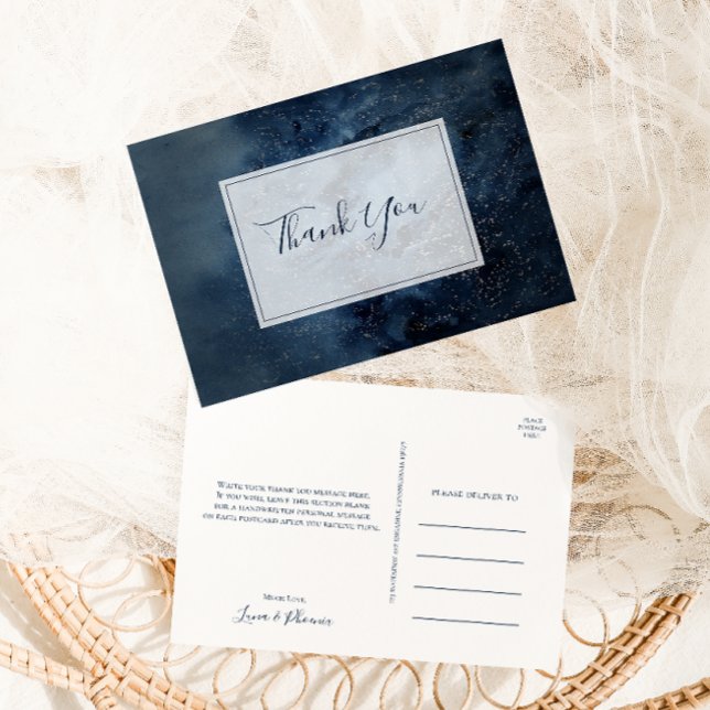 Celestial Night Sky With Frame Thank You Postcard (Creator Uploaded)
