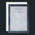 Celestial Night Sky With Frame Wedding Advice Card<br><div class="desc">This celestial night sky with frame wedding advice card is perfect for your enchanted under-the-stars wedding. The dark navy blue watercolor sky, dotted with silver stars, will set the tone for your evening boho outdoor wedding. Personalize it as you wish or keep it as is. Be sure to look through...</div>