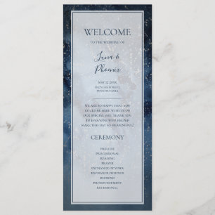 Celestial Night Sky With Frame Wedding Program