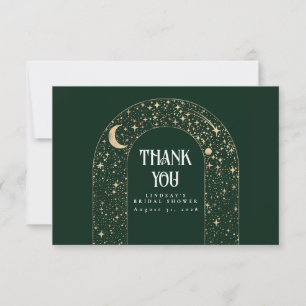 Celestial Night Stars Elegant Thank You Card