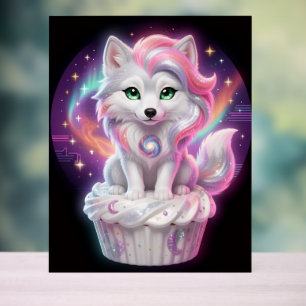 Celestial Nursery Guardian Fox Cub Poster Cosmic