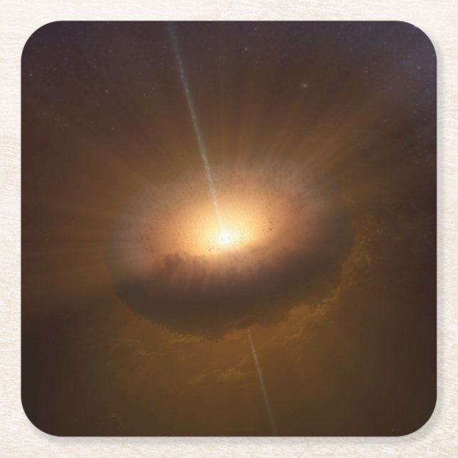 Celestial Object Cx330. Square Paper Coaster (Front)