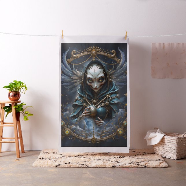 Celestial Oracle – Guardian Between the Stars.  Fabric (In Situ)
