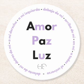 Celestial Oration Basque Porta Round Paper Coaster