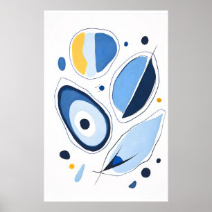 Celestial Orb Odyssey Abstract Poster