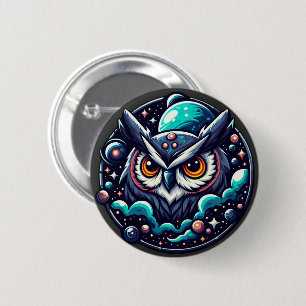 Celestial Owl 2 Inch Round Button