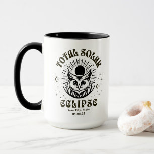 Celestial Owl Personalized Total Solar Eclipse Mug