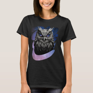 Celestial Owl Space Bird Galaxy Nebula Spirit Anim T-Shirt