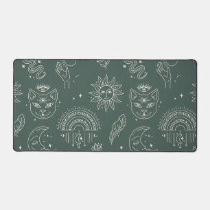 celestial pattern of third-eye cats desk mat