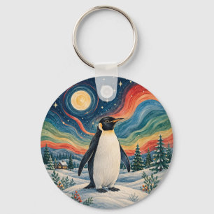 Celestial Penguin's Winter Solstice Keychain