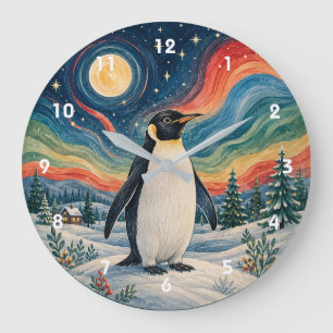 Celestial Penguin's Winter Solstice Large Clock
