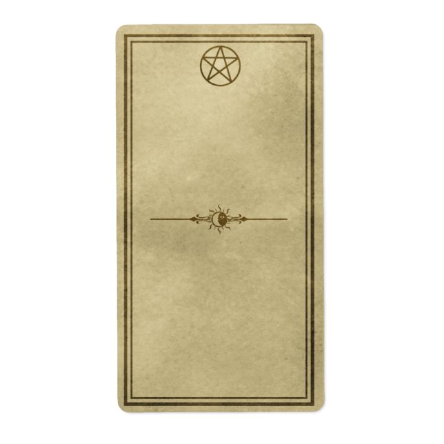 Celestial Pentacle Apothecary Jar Labels (Front)