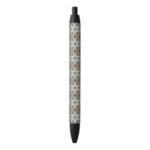 Celestial Petals of Infinity Black Ink Pen
