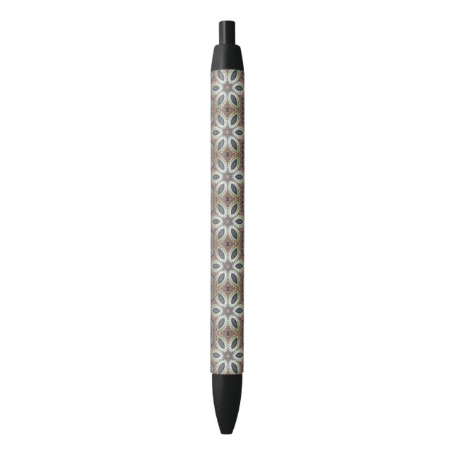 Celestial Petals of Infinity  Black Ink Pen (Front Vertical)