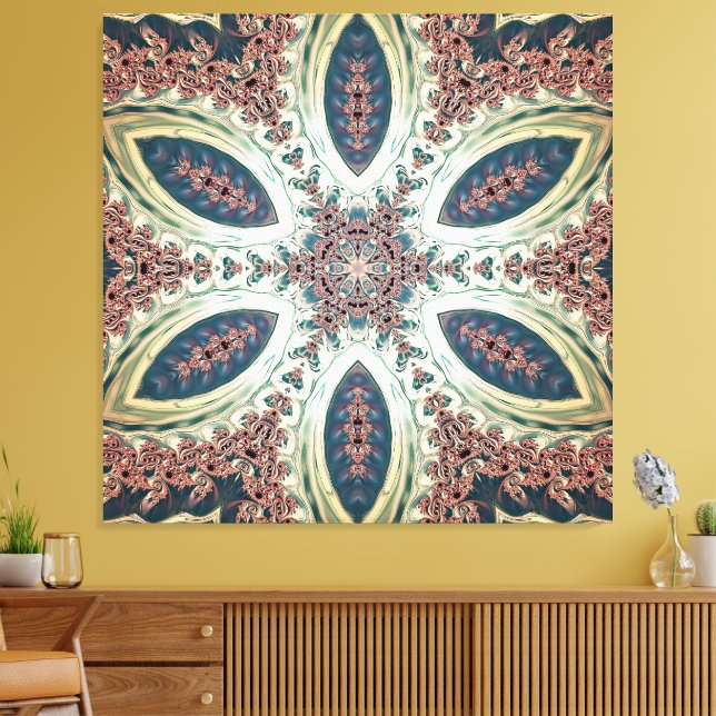 Celestial Petals of Infinity  Canvas Print (Insitu(LivingRoom))