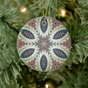 Celestial Petals of Infinity Ceramic Ornament