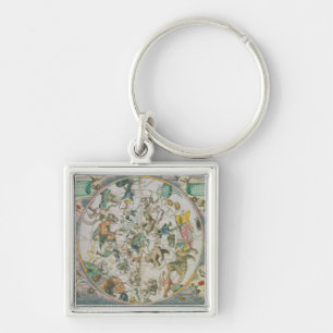 Celestial Planisphere Showing the Signs of the Zod Keychain