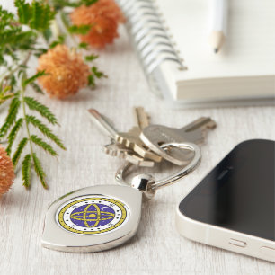 Celestial Pocket Watch Vector Graphic with Golden Keychain
