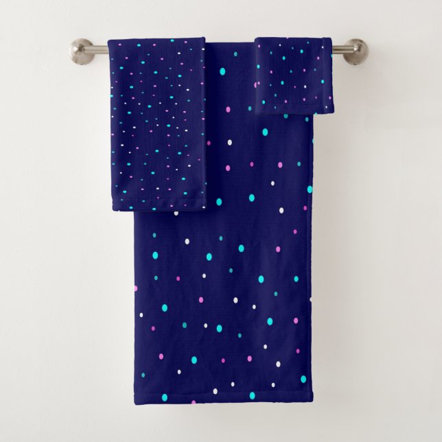 Celestial Polka Dots Bath Towel Set (Insitu)