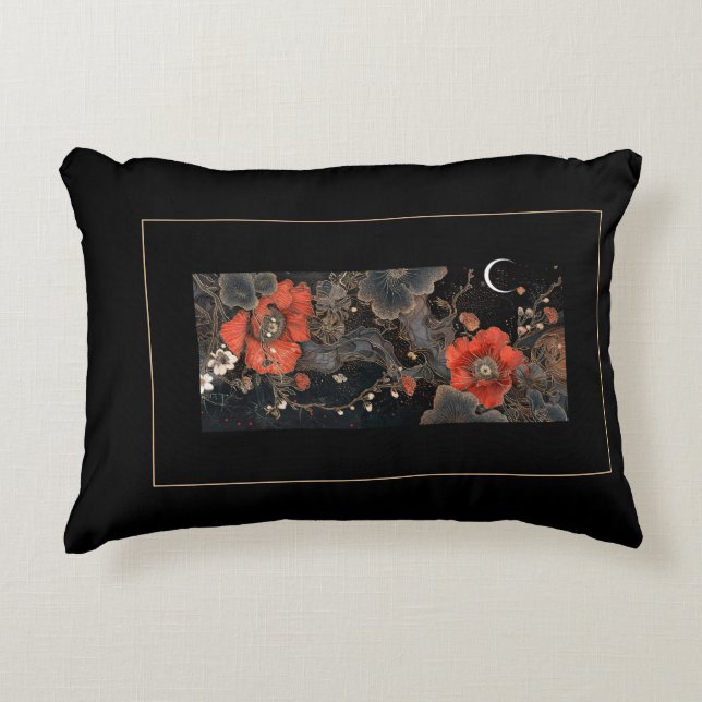 Celestial Poppies  Accent Pillow (Front)