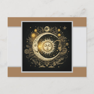 Celestial Postcard Illustration