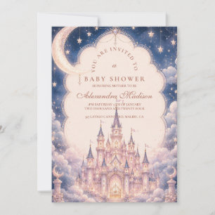 Celestial Princess Castle Baby Shower Invitation