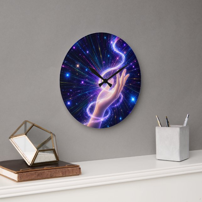 Celestial Purple Energy Wall Clock (Office)