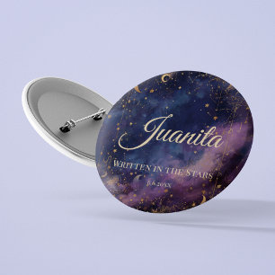 Celestial Quinceañera, custom 2 Inch Round Button