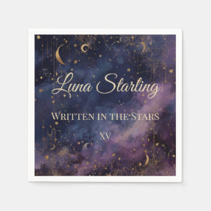 Celestial Quinceañera, custom Napkin