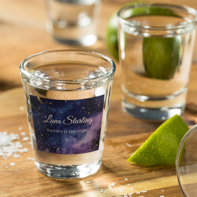 Celestial Quinceañera, custom Shot Glass (Creator Uploaded)