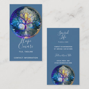 Celestial Radiance   Tree of Life Business Card