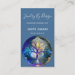 Celestial Radiance   Tree of Life Business Card