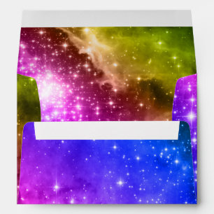 Celestial Rainbow Ombre Envelopes