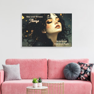Celestial Reverie / Stardust & Shadows   Quote Canvas Print