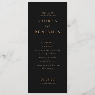 Celestial Romance Wedding Program