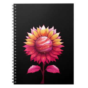 Celestial Rose-black Notebook