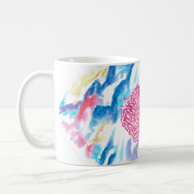 Celestial Rose Design Monogram Mug (Left)