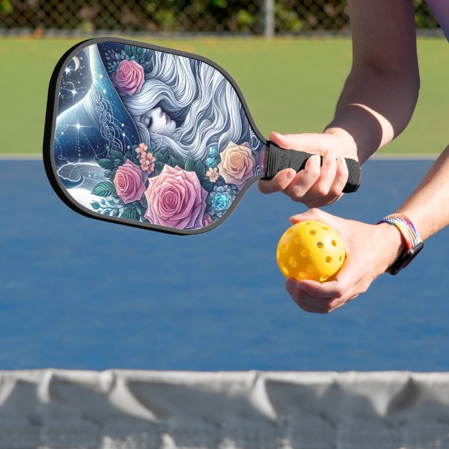 Celestial Rose Witch Dreamscape Pickleball Paddle (Insitu)