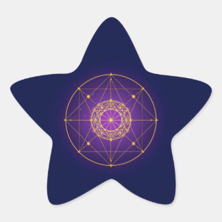 Celestial Sacred Mandala – Mystic Geometry Star Sticker