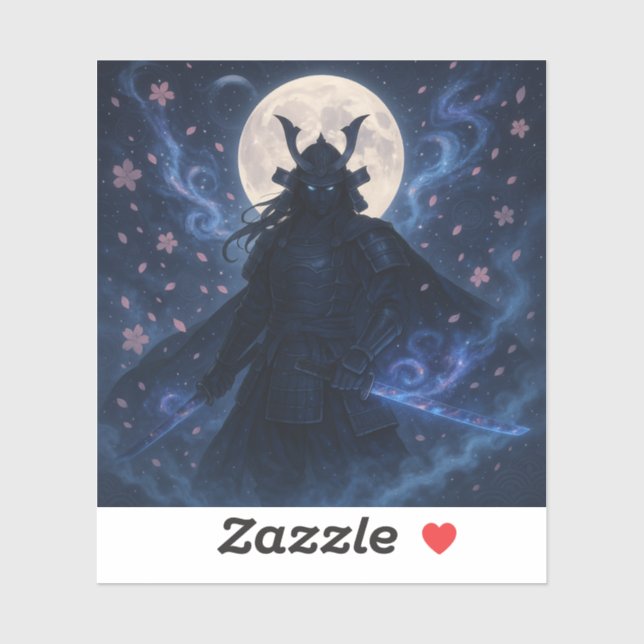 Celestial Samurai Dark Fantasy Anime Vinyl sticker (Sheet)