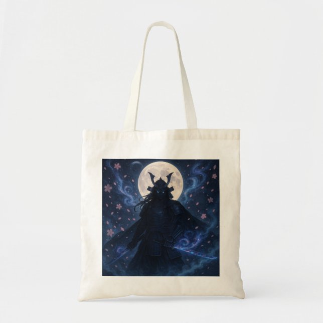 Celestial Samurai Tote Bag | Anime Fantasy Warrior (Front)