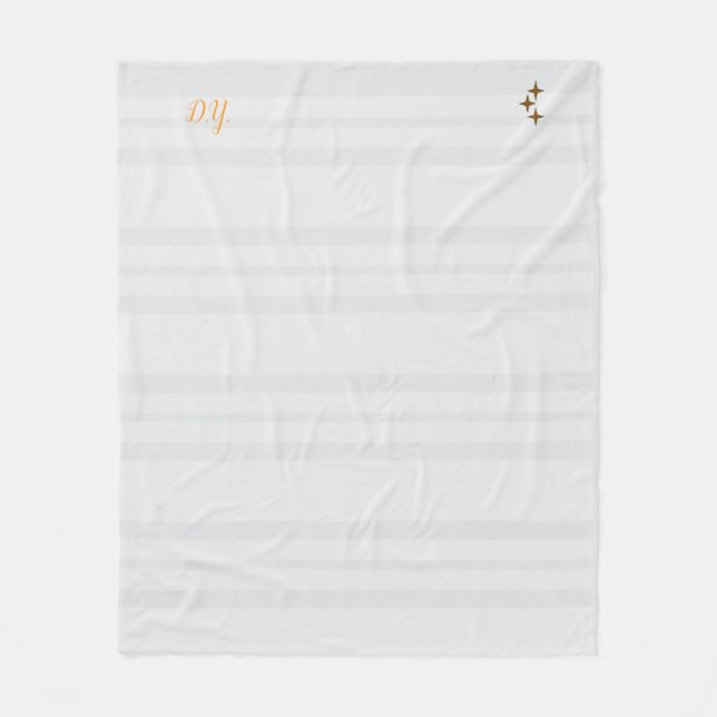 Celestial Scholar White and Gold Accent Blanket (Front)