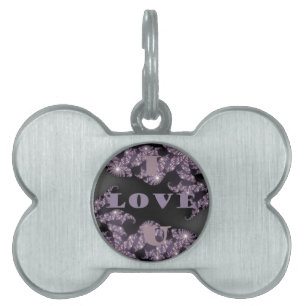 Celestial Sentiments I Love You Galactic Greeting  Pet Tag