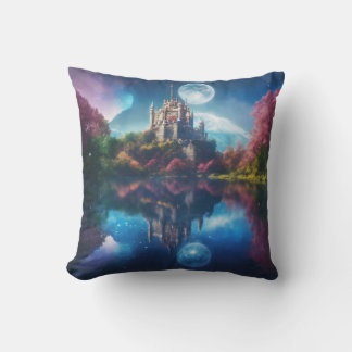 Celestial Serenity: Moonlit Starry Night Tee  Outdoor Pillow
