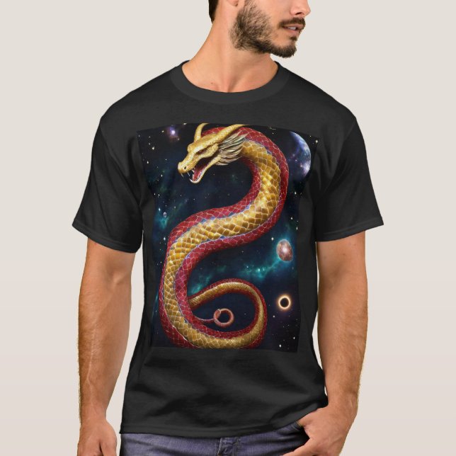 Celestial Serpent - Guardian of the Cosmos" T-Shirt (Front)