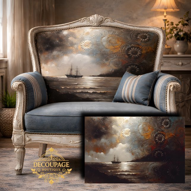 Celestial Ship Journey Decoupage Tissue Paper (Celestial Ship Journey Decoupage Tissue Paper)