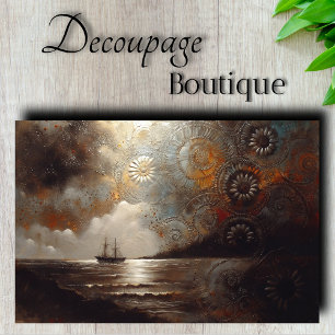 Celestial Ship Journey Decoupage Tissue Paper